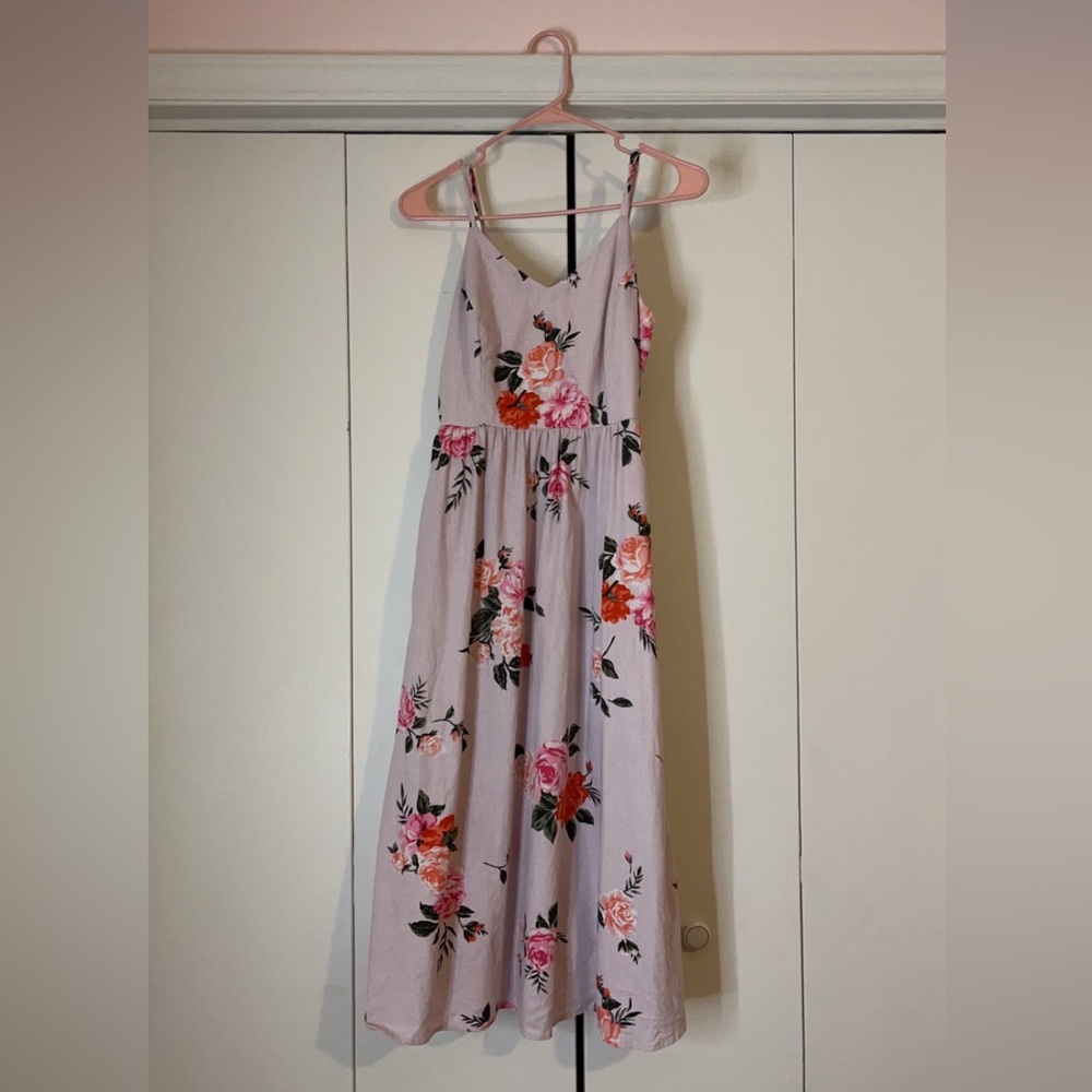 STUNNING PINK ROSES DRESS 🌷